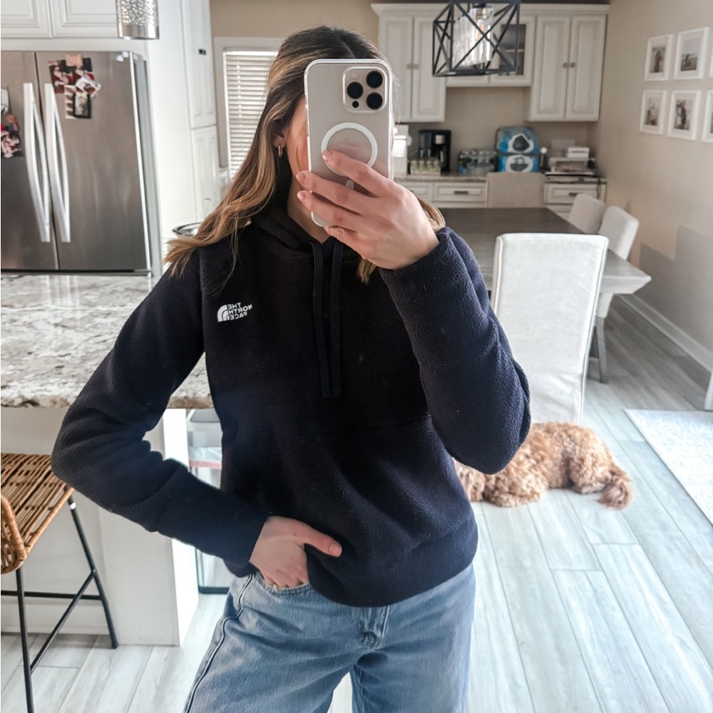 The North Face Blue Fleece Pullover Hoodie Women’s Medium
